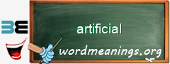 WordMeaning blackboard for artificial